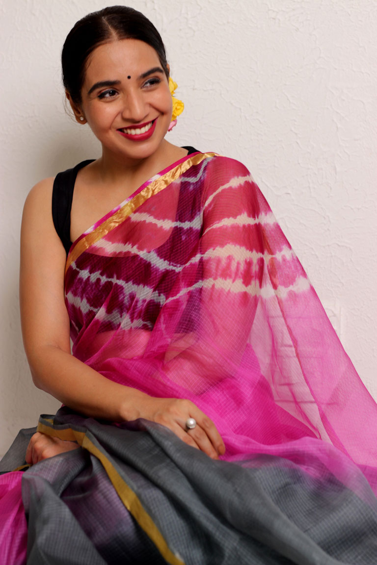 Bit Modal Mukaish Silk Saree – Ranjvani